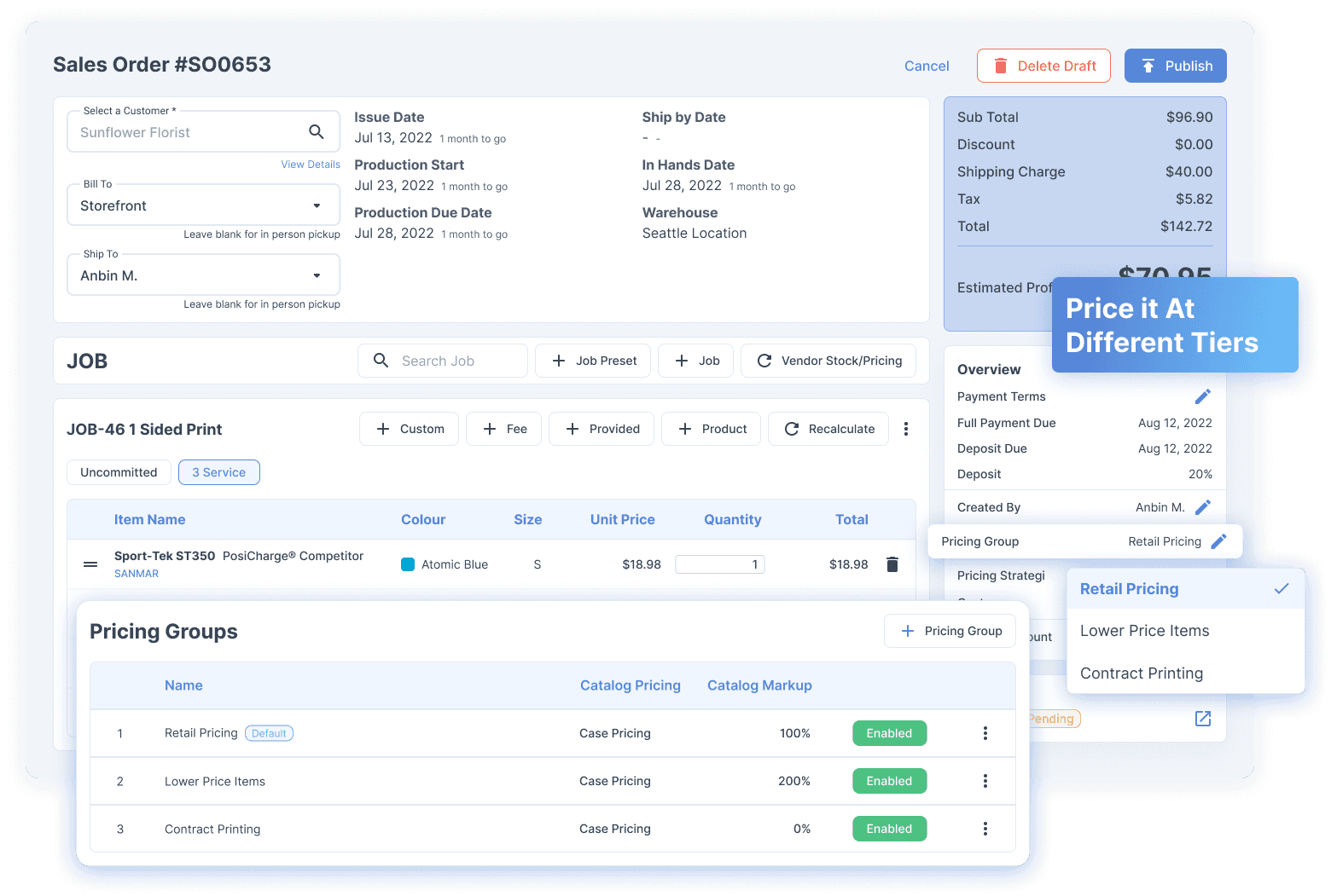 Screenshot of Product Pricing Editor Application