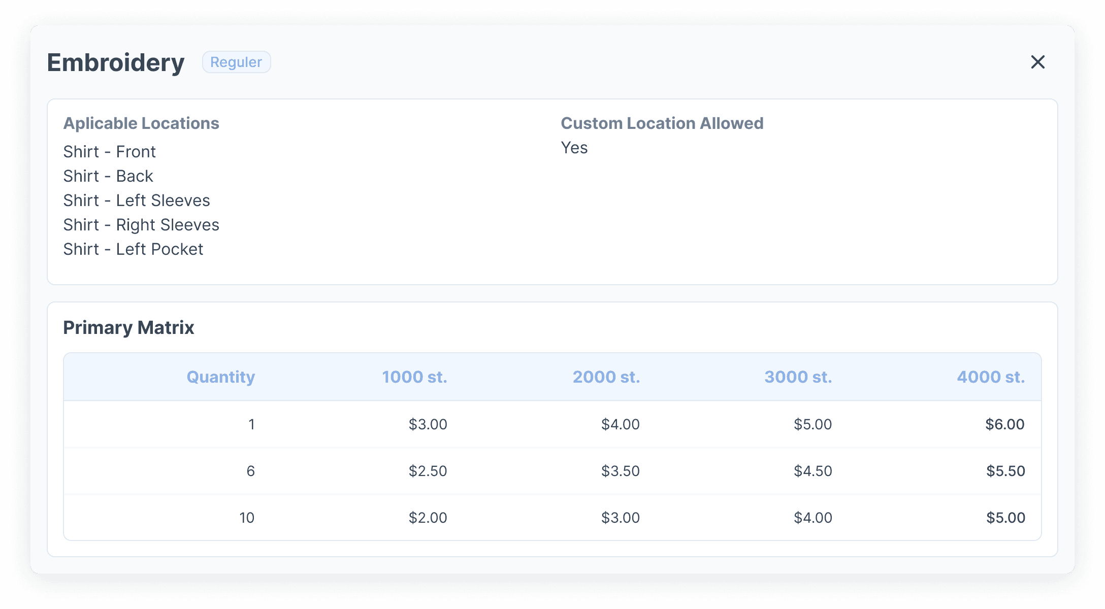 Screenshot of Product Pricing Editor Application