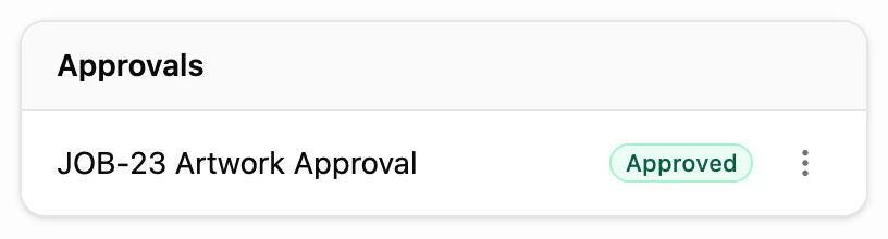 Then marked Approved