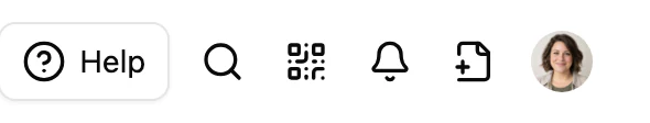 The YoPrint top bar with the barcode reader button